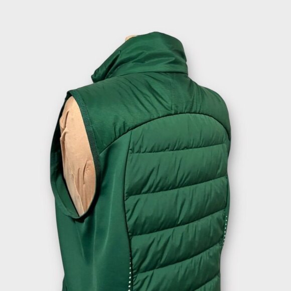 Lululemon Down For It All Vest 12 Everglade Green Puffer Pockets Waterproof EUC - Picture 5 of 9